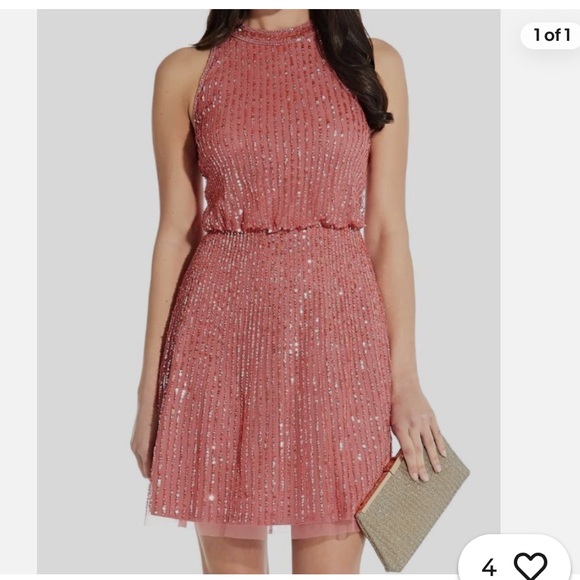 NWT 🏷️ ADRIANNA PAPELL halter dress size 4 - Picture 3 of 14